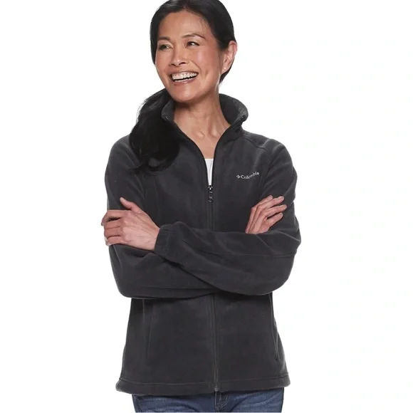 COLUMBIA—WOMENS’S DARK GRAY BENTON SPRING’S ZIP FLEECE JACKET!! EUC/NICE… - Picture 6 of 7